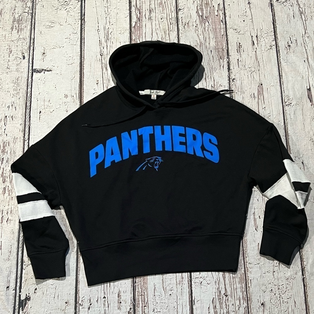 Women's Carolina Panthers NFL Football Junk Food Hoodie Pullover Sweatshirt